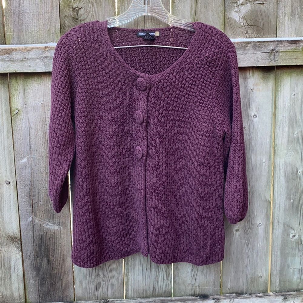 Sweater Works button down sweater sz. S
